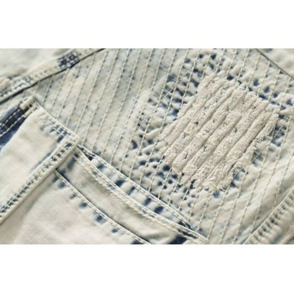 AFFLICTION HUNTER FALLEN FULTON DENIM SHORTS Biker - Picture 7 of 12